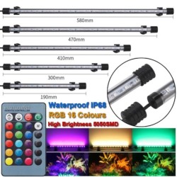 RGB LED Aquarium Lichter 19-58CM Aquarium Licht Aquarium Tauch Fernbedienung Lampe 19cm