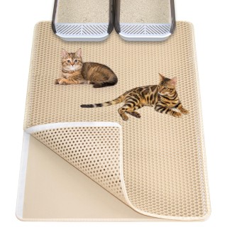 Ycozy Extra große Katzentoilette, 90 x Katzentoilette, doppelte seitliche Öffnung, Katzenstreu-Entfernung, Spritzschutz, dopp