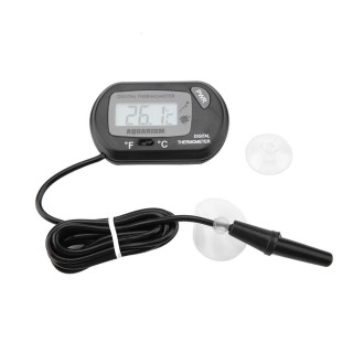 Kleine Größe Digital Aquarium Aquarium Thermometer Temperatur Mess Meter Maschine Schwarz schwarz