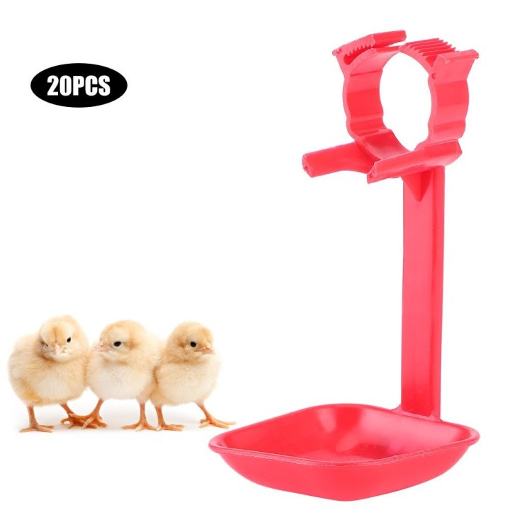 20Pcs Huhn Nippel Trinker Tassen Waterer Hängen Tasse Trinkwasser Werkzeug Bauernhof Liefert