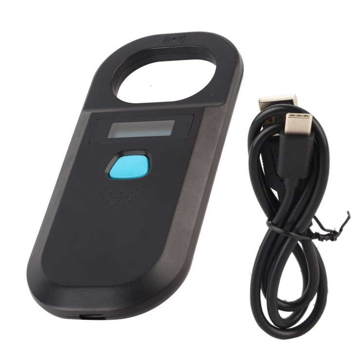 Tier Tag Reader Pet Liefert Tragbare Chip Scanner OLED Bildschirm Handheld Hohe Helligkeit(Schwarz ) schwarz