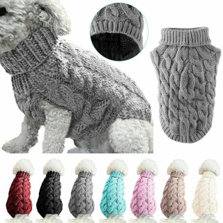 Welpen-Hundepullover für kleine mittelgroße Hunde und Katzen, warme Winterkleidung für Haustiere, Rollkragenpullover, Chihuah