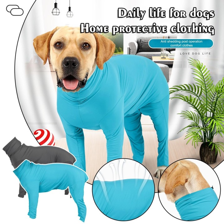 Kleidung zur Vorbeugung von Haarausfall bei Hunden, vier Beine, vollständig umschließender Komfort, postoperative Kleidung, e