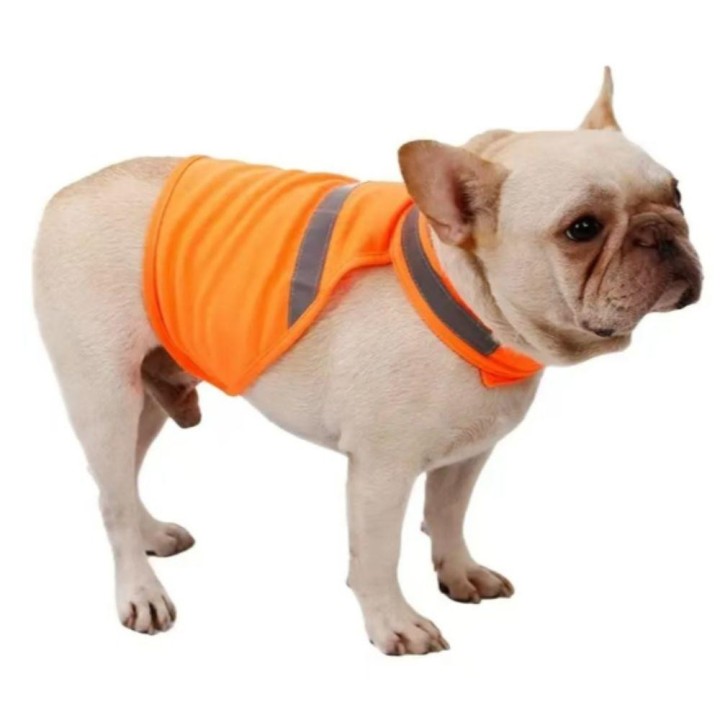 Reflektierende Sicherheitsweste für Hunde, verstellbar, atmungsaktiv, Sichtbarkeitsjacke für Welpen, bequem, schützende fluor