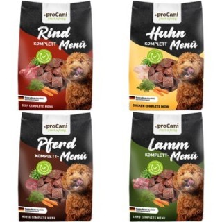 ProCani BARF Komplettmenü Hund TK-Nuggets Napffertig Wochen Probierpaket 6x750 g