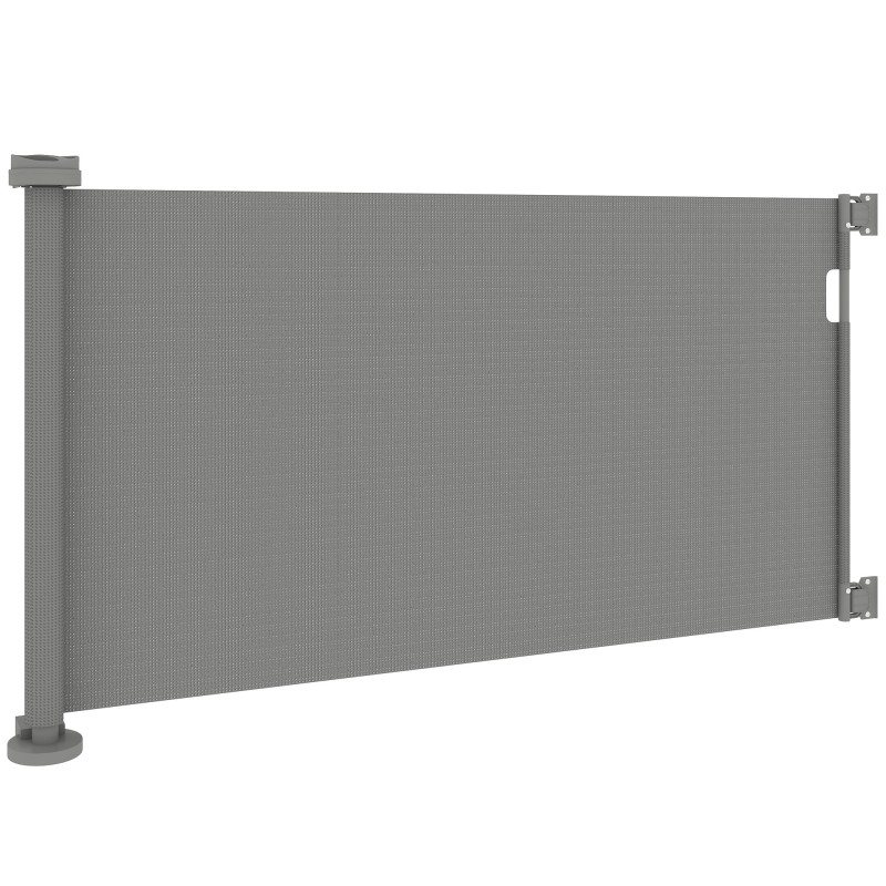 PawHut Treppenschutzgitter Ausziehbar 0-136cm 87 cm Hoch Türschutzgitter Treppenschutzrollo Absperrgitter Treppengitter für H