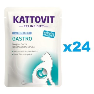 KATTOVIT Feline Diet Gastro Ente + Reis 24 x 85 g