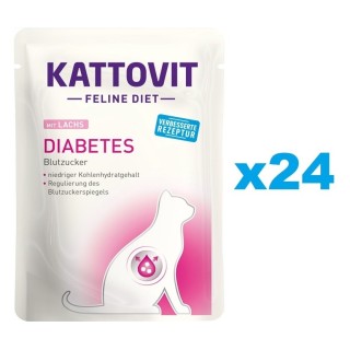 KATTOVIT Feline Diet Diabetes Lachs 24 x 85 g