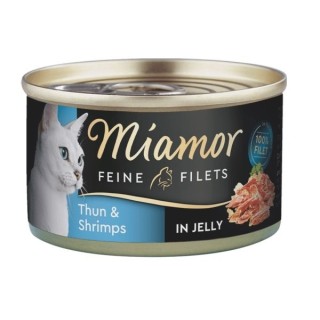 MIAMOR Feline Filets Thunfisch und Garnelen in eigener Sauce 100 g