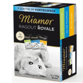 MIAMOR Ragout Royale Multibox 12 x 100 g Fisch- und Fleischaromen in Gelee