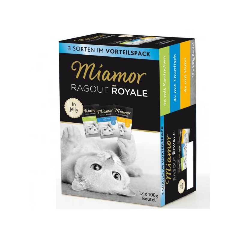 MIAMOR Ragout Royale Multibox 12 x 100 g Fisch- und Fleischaromen in Gelee