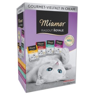 MIAMOR Ragout Royale Multibox 12 x 100 g Fisch- und Fleischaromen in Sahne