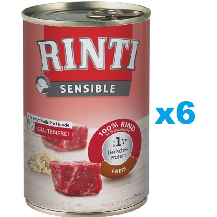 RINTI Sensibles Rindfleisch mit Reis 6x400g