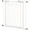 PawHut Hundeschutzgitter ausziehbar 74-80 cm, Doppelschloss, automatische Schließung, Treppengitter ohne Bohren, Höhe 76 cm,