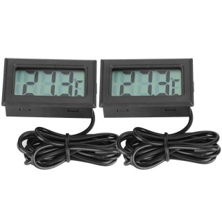 2Pcs Fisch Tank Digital Thermometer Aquarium Temperatur Gauge Monitor mit Sonde