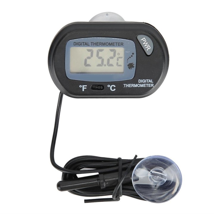 Aquarium-Sondenfigur, elektronisches Wasserthermometer mit Saugnapf für Aquarium