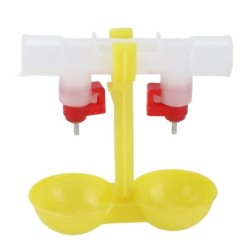 Doppelte Hühnernippeltränke, automatische hängende Trinkbecher für Geflügel, 1/2 Zoll Rohr
