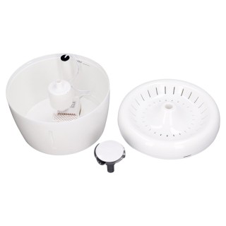 Katzentrinkbrunnen, Dreifachfiltration, automatischer Haustier-Wasserbrunnen, Wasserspender mit Nachtlicht