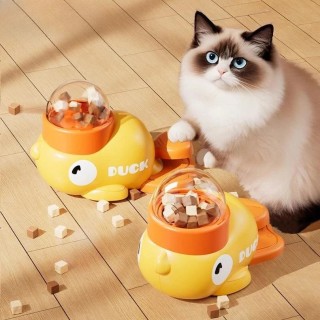 Futternapf für Hunde, interaktiver automatischer Futter- und Leckerli-Spender für Haustiere, Snack-Futternapf für den Innenbe