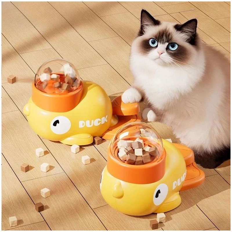 Futternapf für Hunde, interaktiver automatischer Futter- und Leckerli-Spender für Haustiere, Snack-Futternapf für den Innenbe