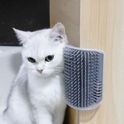 Haustier-Katzenbürste, Haarentfernungs-Massagekamm, Katzen-Wandbürste, Eckenkratzer, Fellpflege, selbstreinigender Wäscher, S