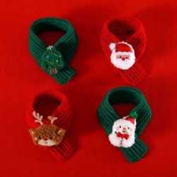 Grüner Haustier Winter Strickschal Wolle Weihnachtsmütze Katzenhalsband Warmer Schal Katze 9