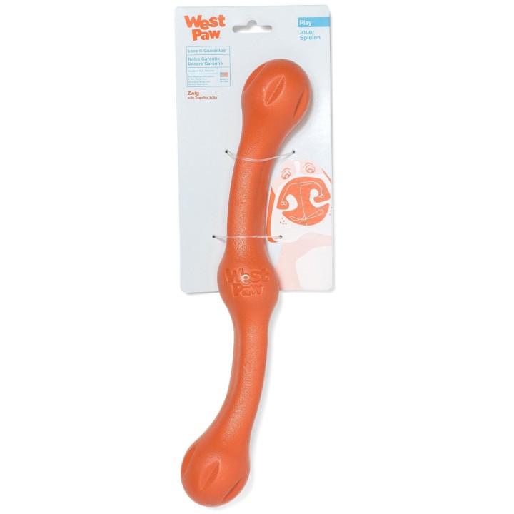 West Paw Hundespielzeug Zogoflex Echo Zwig Melone (Orange) orange