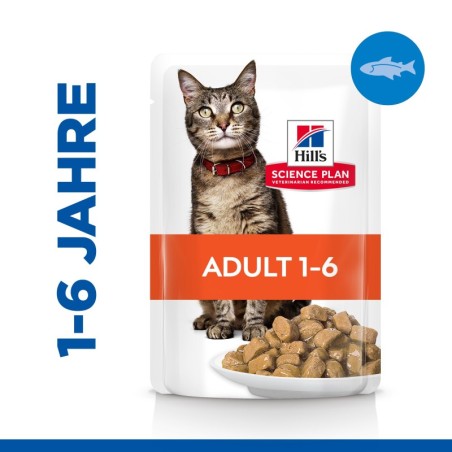 Hill's Science Plan Adult Katzenfutter - Frischebeutel - Meeresfish - 12 x 85 g