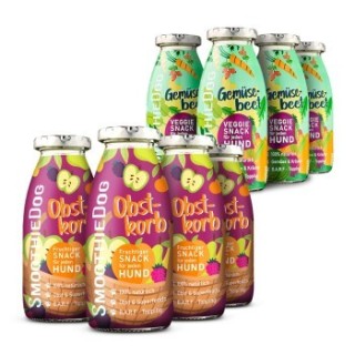SmoothieDog Gemüsebeet 4x 250 ml + Obstkorb 4x 250 ml