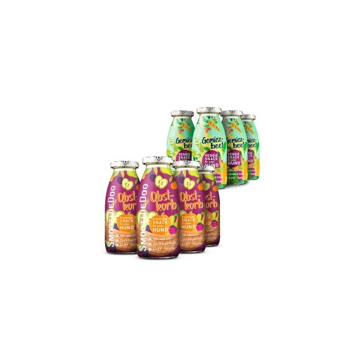 SmoothieDog Gemüsebeet 4x 250 ml + Obstkorb 4x 250 ml
