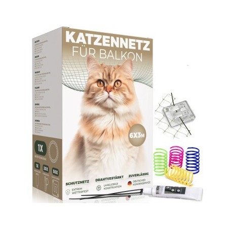 WOOWOOD WOOWOOD Katzennetz Balkon ohne Bohren