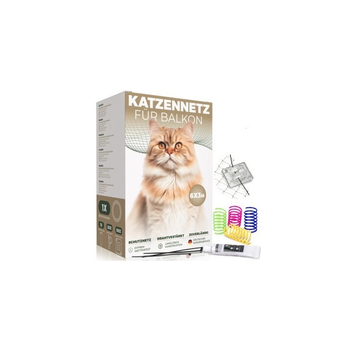 WOOWOOD WOOWOOD Katzennetz Balkon ohne Bohren