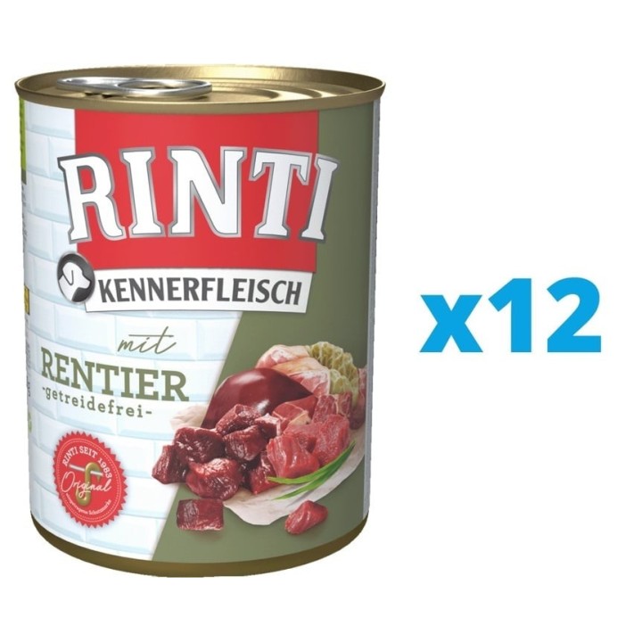 RINTI Kennerfleisch Rentier 12 x 800 g