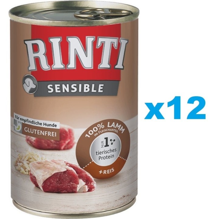 RINTI Sensible Lamm mit Reis 12x400 g