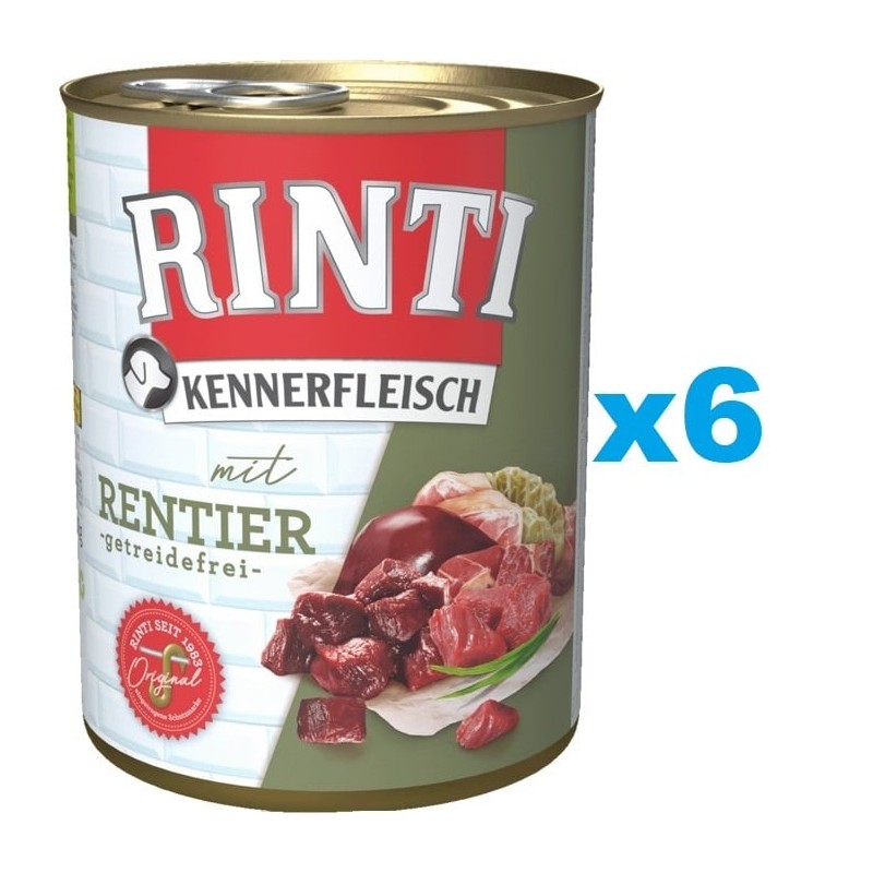 RINTI Kennerfleisch Rentier 6x800g