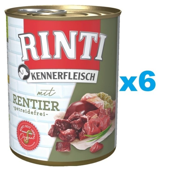 RINTI Kennerfleisch Rentier 6x800g