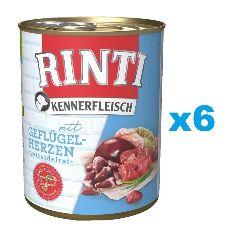RINTI Kennerfleisch Geflügelherzen 6x800g