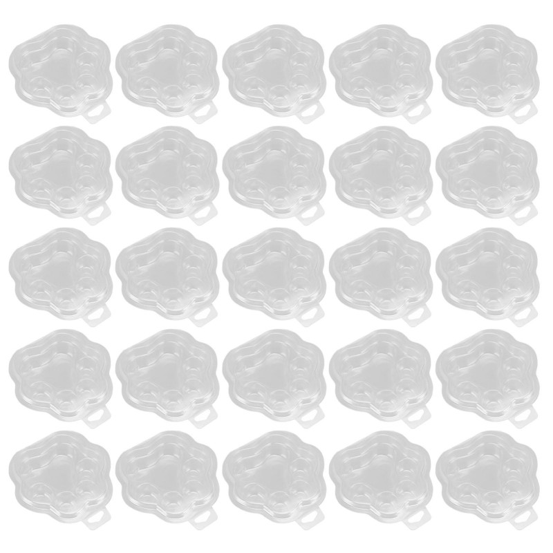 25PCS Katzenkrallenwachsschmelzbehälter PET Klare leere Wachsschmelzschale für DIY-Pralinen ohne Docht