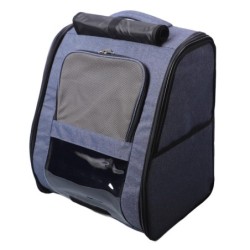 Haustier-Tragetasche, große Kapazität, Polyester, für Haustiere, Stressvermeidung, Mehrzweck-Haustier-Rucksack Large dunkelbl