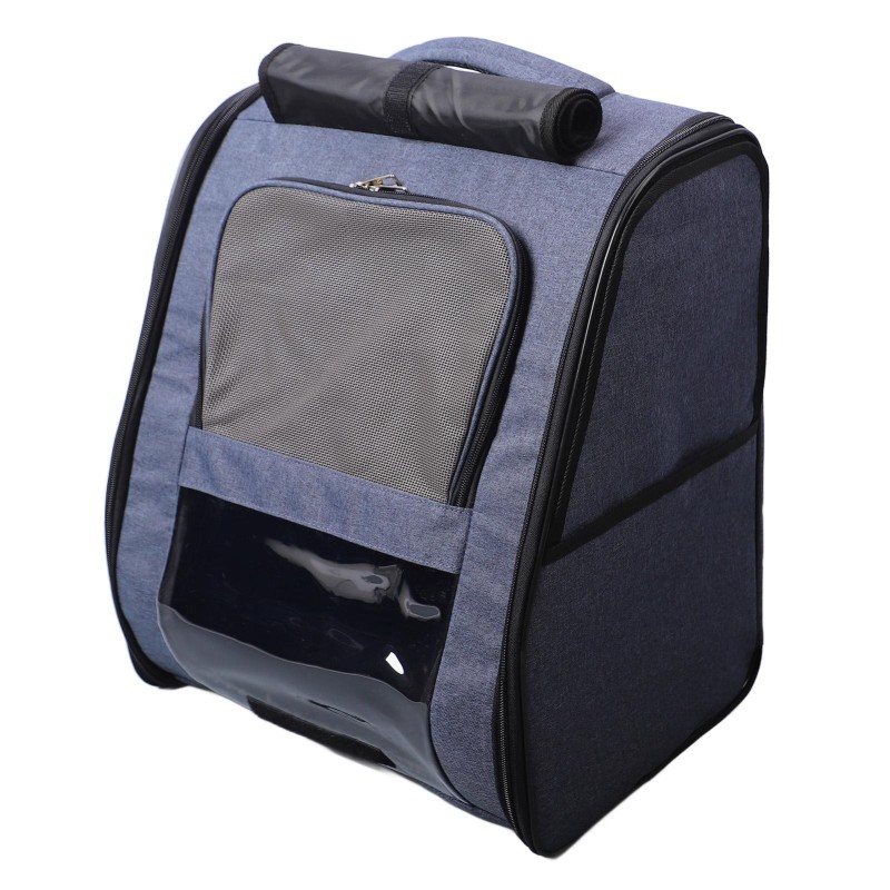 Haustier-Tragetasche, große Kapazität, Polyester, für Haustiere, Stressvermeidung, Mehrzweck-Haustier-Rucksack Large dunkelbl