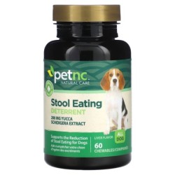 petnc NATURAL CARE, Stuhlfress-Abschreckungsmittel, für alle Hunde, Leber, 60 Kautabletten