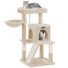 FEANDREA Katzenturm, große Katzenhängematte, Tragkraft 10 kg, Katzenturm, natürliches Sisal, großes Haus, Stabilität 96 cm, P