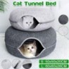 Katzenbett aus Filz, für alle Jahreszeiten, universelles Katzenspielzeug, Donut-Katzenbett, langlebiges Design mit Doppelfunk