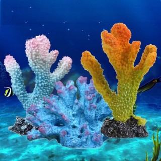 for Fish Tank Decor Decorative Underwater Aquatic Plants Aquarium Ornaments Coral Reef Reef Rock B