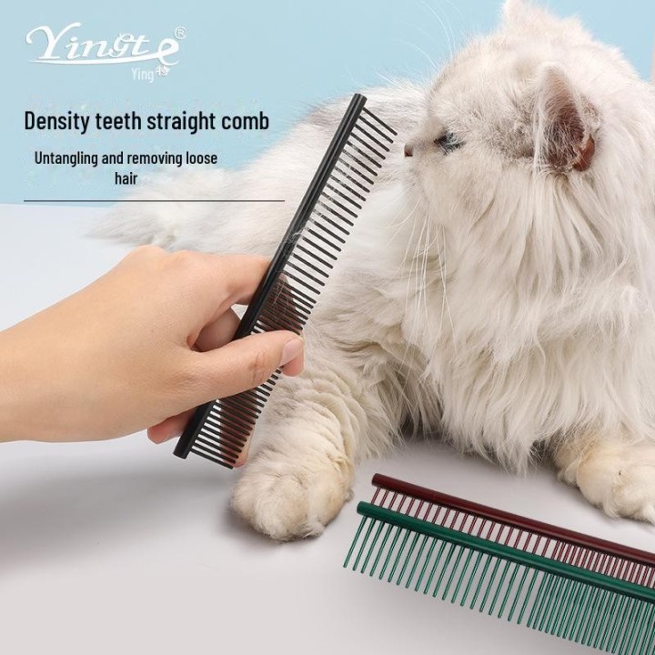 Stahlkamm für die Fellpflege von Haustieren: Entwirren und Stylen für große, mittelgroße und kleine Hunde und Katzen. 92451