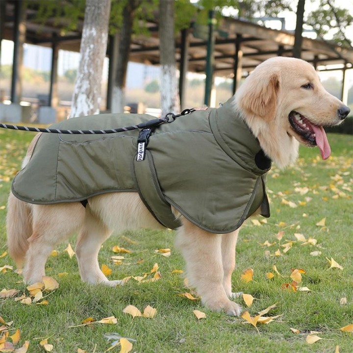 Warme Winterjacke für große Hunde, reflektierende, wasserdichte Hundeweste, Jacke, verdickter Hundemantel, französische Bulld