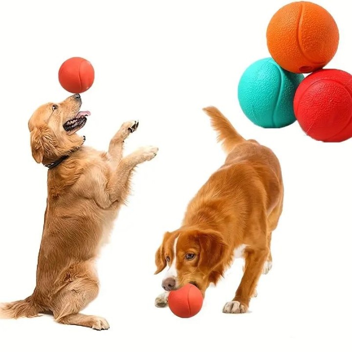 Interaktiver quietschender Hundeball – langlebiges TPR-Material für die Zahngesundheit, geeignet für Training und Spiel drinn