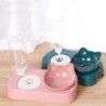 Hundenapf Automatischer Wasserspender Katzenfutternapf mit Wasserbrunnen Trinknapf Erhöhter Ständer Napfnäpfe 2 in 1 Katzenfu