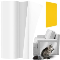 45 x 500 cm Anti-Katzenkratz-Möbelschutz, selbstklebender, abziehbarer Katzentrainingsschutz, transparentes PVC-Klebeband für
