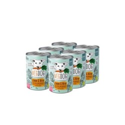 VEGDOG Nassfutter Adult Linsen & Hirse Vorteilspack 6x400 g